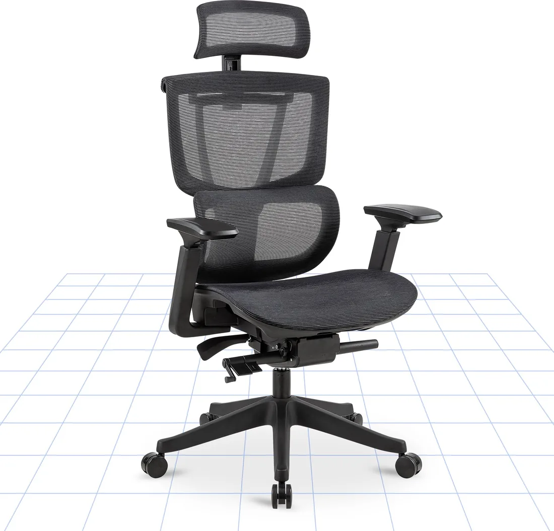 FLEXISPOT C7 - Silla de Oficina Ergonómica, con Soporte Lumbar, Ruedas Giratorias, Cojín de Malla Transpirable, función de inclinación hacia adelante, Silla de Escritorio de Altura Ajustable C7B-Air