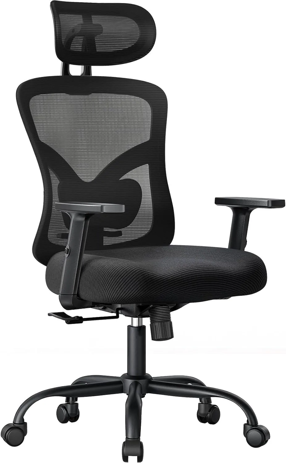 NOBLEWELL Silla de Oficina Ergonómica con Cojín Contorneado, Inclinación 130°