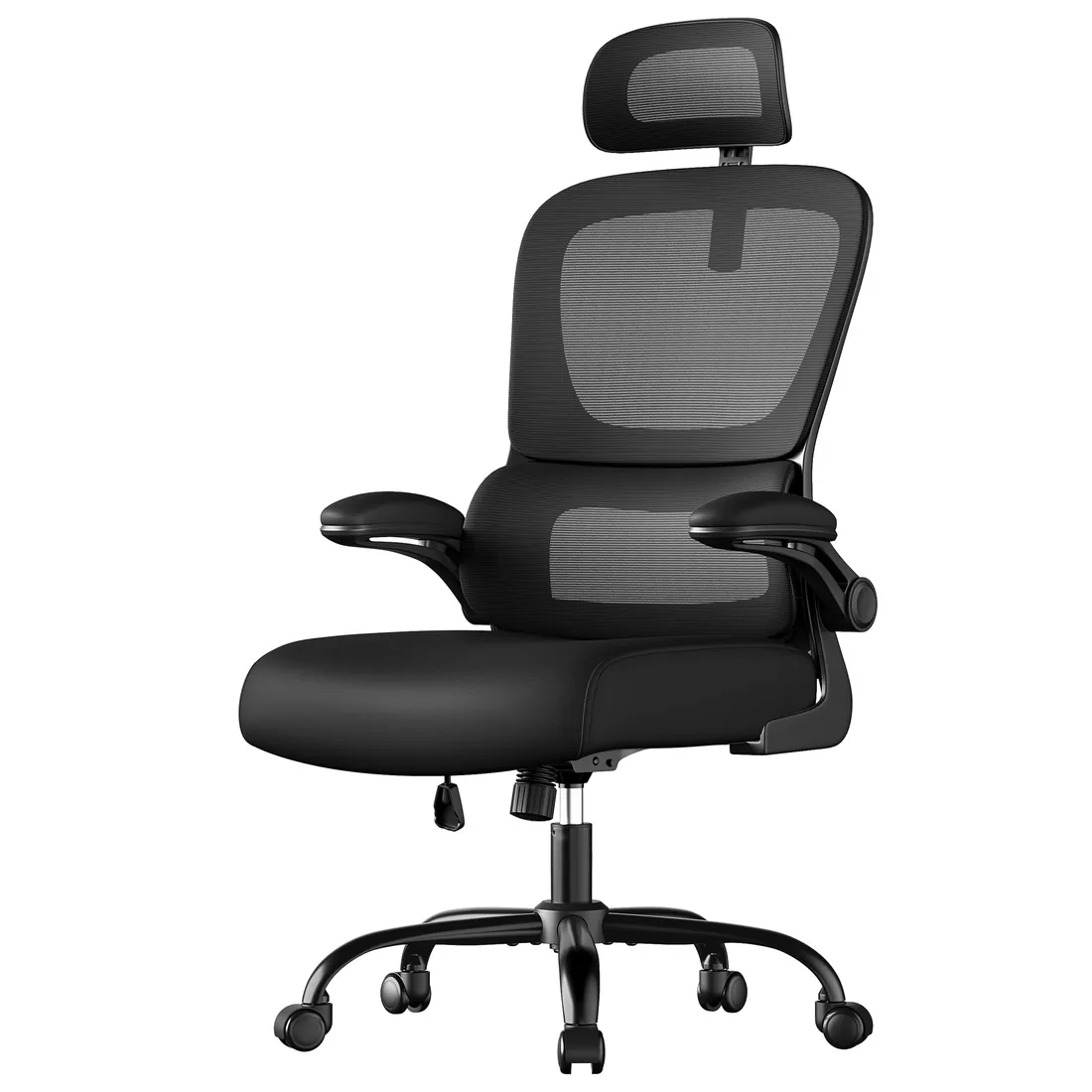 SONGMICS Silla de Oficina Ergonómica de Malla de Doble Capa
